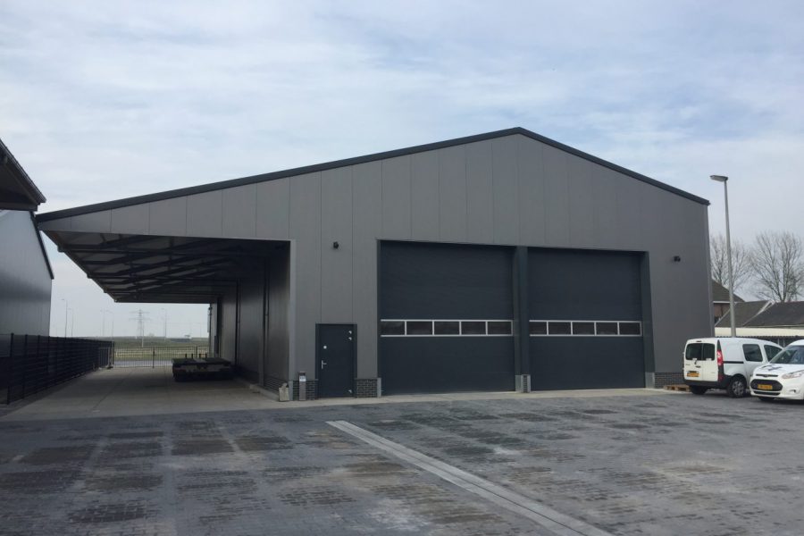 Nieuwbouw van een opslaghal in Spaarnwoude
