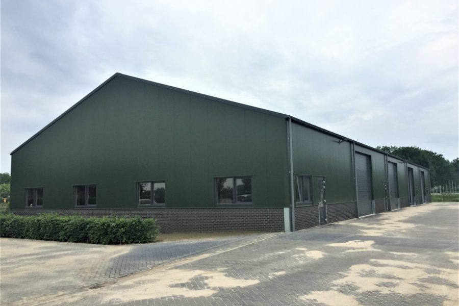 Nieuwbouw van een opslaghal in Gemonde